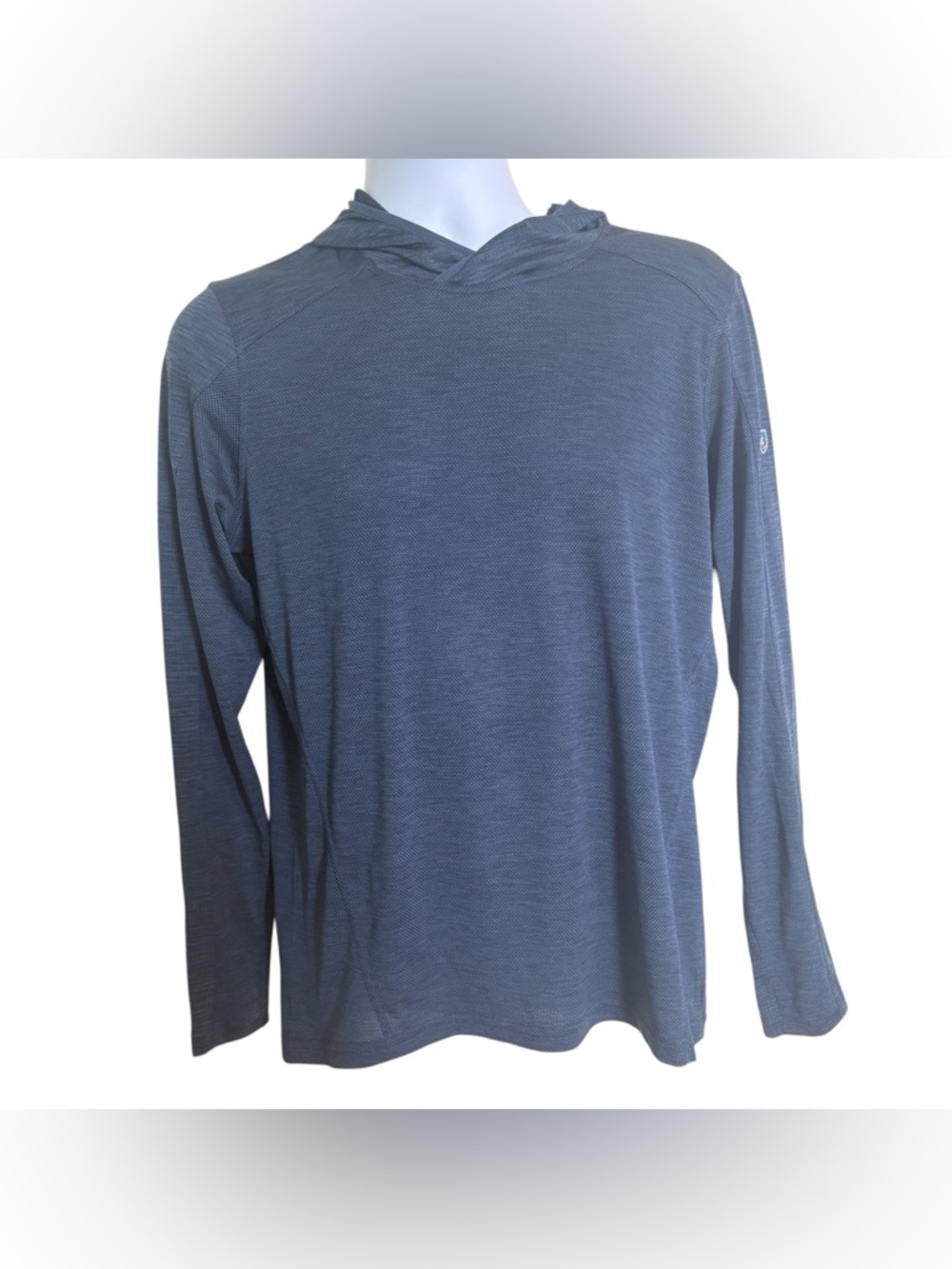 Kuhl Mens MEDIUM Blue Lightweight Breathable Performance Activewear Hoodie Golf
